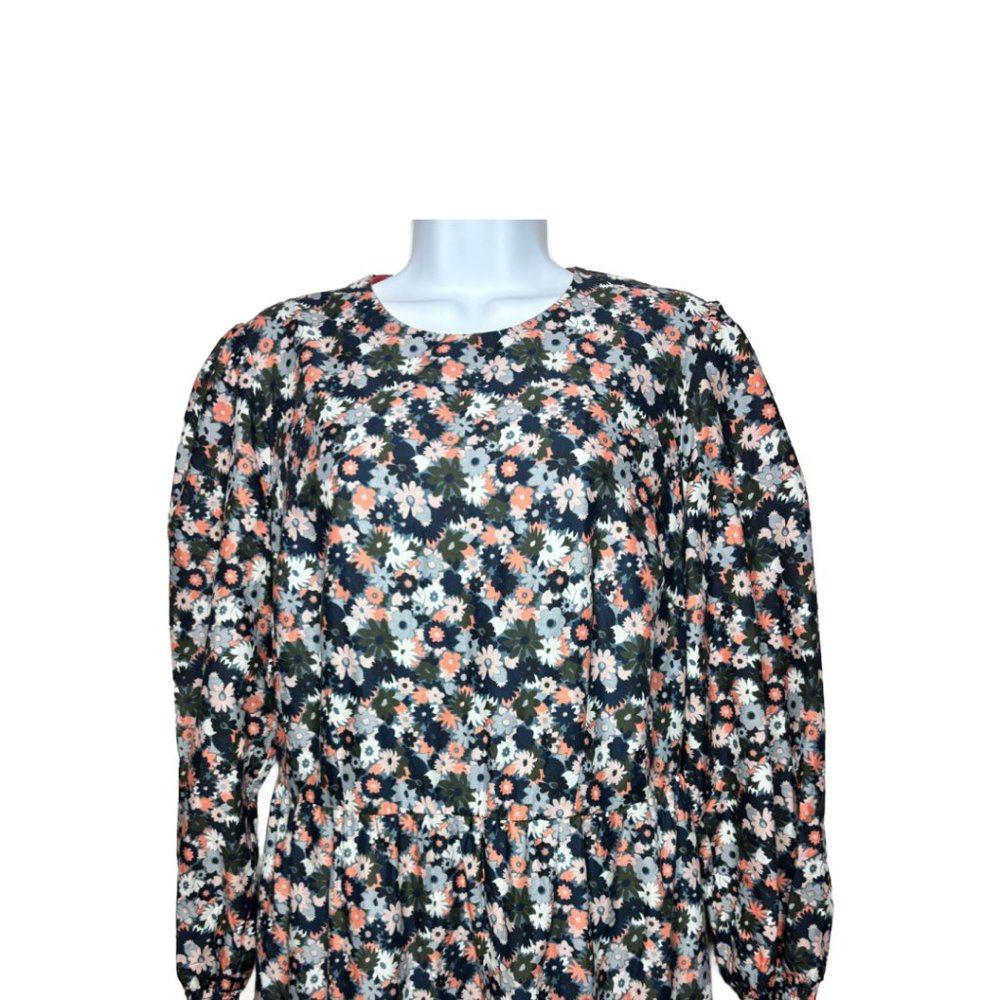 Boden Floral Long Sleeve Dress - Black and Pink - Picture 2 of 7